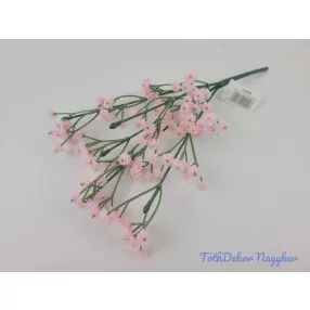   Gumis rezgő 5 ágú díszítő csokor 27 cm - Babarózsaszín