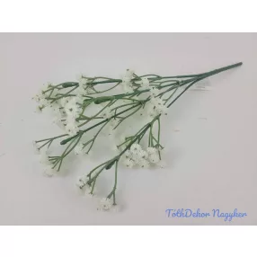   Gumis rezgő művirág selyemvirág díszítő csokor 27 cm - Fehér