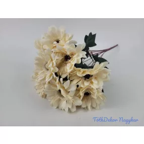 Gerbera 9 ágú selyem csokor 46 cm - Halvány Barack