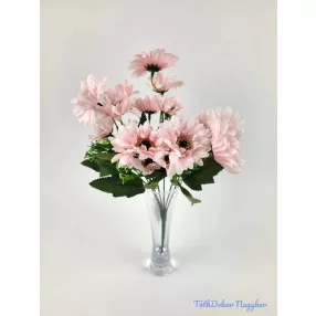 Margaréta 6 ágú selyem csokor 34 cm - Rózsaszín