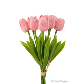 Tulipán gumi 9 szálas kötegelt csokor 32 cm - SA