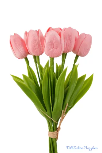 Tulipán gumi 9 szálas kötegelt csokor 32 cm - SA