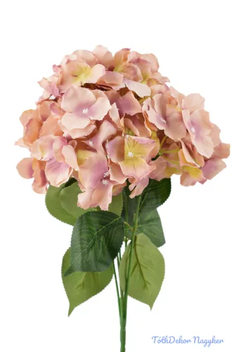 Hortenzia 5 ágú selyemvirág csokor 46 cm Puncs