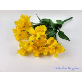 Asztromélia 7 ágú selyem csokor 48 cm - Napsárga