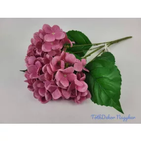 Hortenzia 5 ágú gumis csokor 46 cm - Mályvás