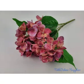 Hortenzia 5 ágú gumis csokor 46 cm - Mályva Cirmos