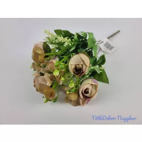 Boglárka 5 ágú selyem csokor 29 cm - Bézses