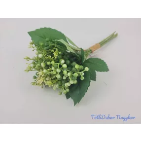 Bogyós leveles 7 szálas köteg 33 cm - Fehér