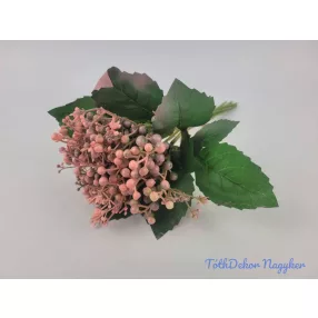 Bogyós leveles 7 szálas köteg 33 cm - Rózsaszín