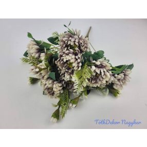 Krizantém 11 ágú selyem csokor 44cm - Mályvás