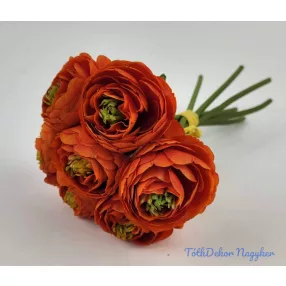 Boglárka 7 szálas kötegelt csokor 22 cm - Narancs