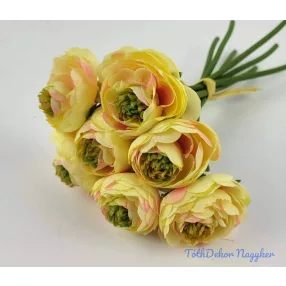   Boglárka 7 szálas kötegelt csokor 22 cm - Krém-Rózsaszín