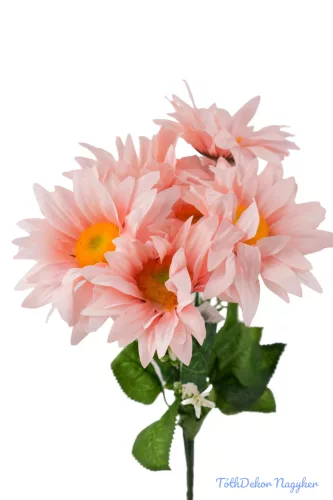 Margaréta 7 ágú selyemvirág csokor 38 cm - Rózsaszín