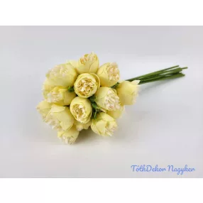 Boglárka 9 szálas kötegelt csokor 33 cm - Krém