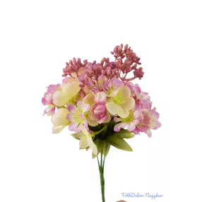 Tavaszi 5 ágú selyem csokor 28cm - Lila