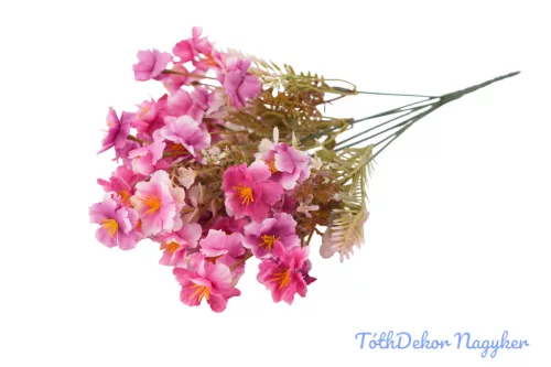 Apró virágos 7 ágú selyem csokor 38cm - Lila
