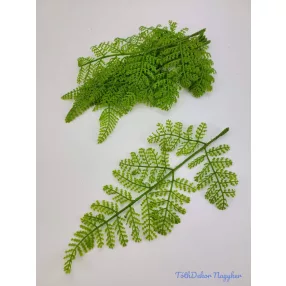   Páfrány gumis hatású mű díszítő levél 23 cm - Világos Zöld