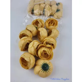 Boglárka selyemvirág fej 6 cm - Sárga 200
