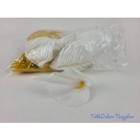 Kála selyemvirág fej 10 cm - Fehér