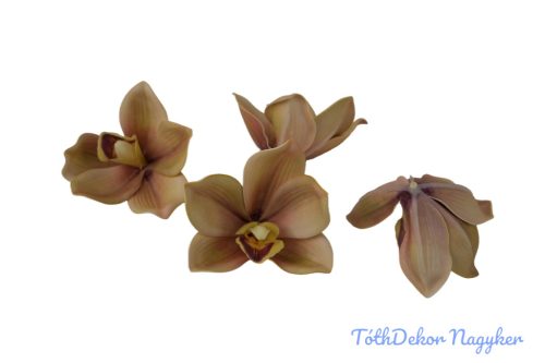 Polifoam orchidea fej 9,5cm - Antik Sárga