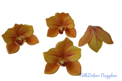 Polifoam orchidea fej 9,5cm - Sárga