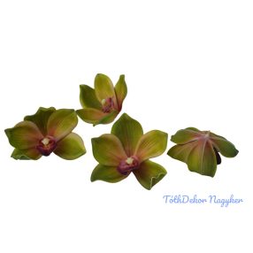 Polifoam orchidea fej 9,5cm - Zöld
