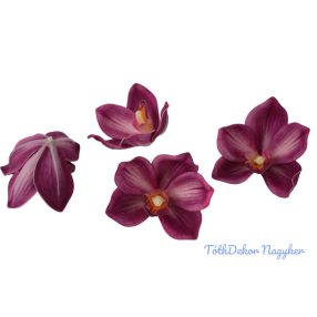 Polifoam orchidea fej 9,5cm - Sötét Rózsaszín
