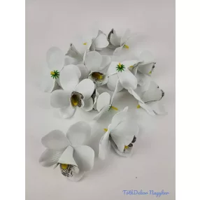 Orchidea polifoam fej 10 cm - Törtfehér