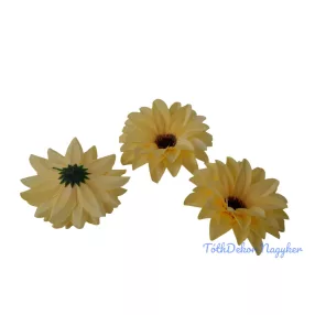 Dália selyemvirág fej D11-12cm - Vaj
