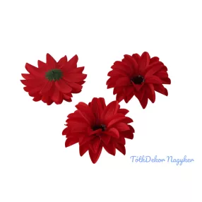 Dália selyemvirág fej D11-12cm - Piros