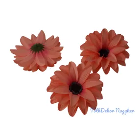 Dália selyemvirág fej D11-12cm - Korall