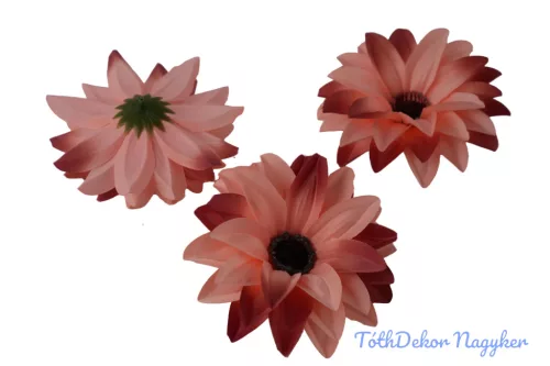 Dália selyemvirág fej D11-12cm - Fáradt Rózsaszín Átmenetes