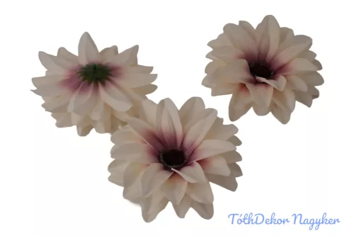 Dália selyemvirág fej D11-12cm - Ekrü-Mályva