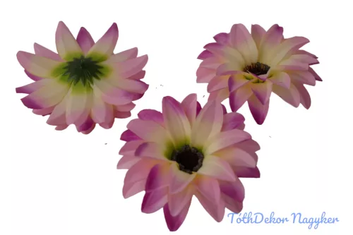 Dália selyemvirág fej D11-12cm - Halvány Rózsaszín-Lila