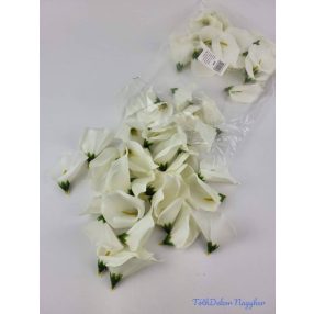 Kála selyemvirág fej 6,5 cm - Krém