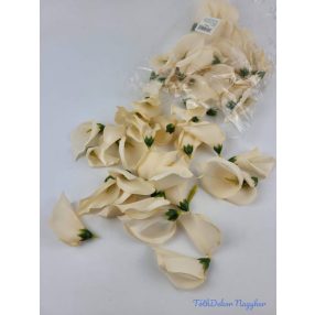 Kála selyemvirág fej 6,5 cm - Púder