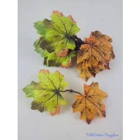Őszi levélpár 17x9cm - Zöldes Őszi-Narancs