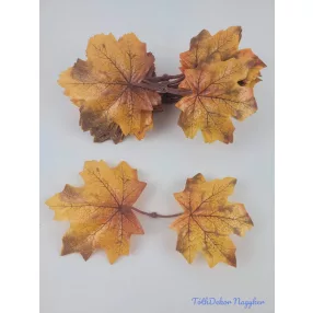 Őszi levélpár 17x9cm - Sárga-Barna