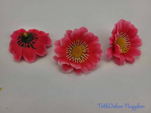 Margaréta selyemvirág fej 7 cm - Erős Rózsaszín
