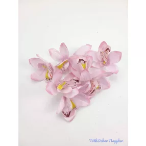 Orchidea selyemvirág fej 9 cm - Halvány mályva