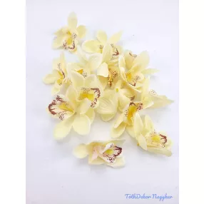 Orchidea selyemvirág fej 9 cm - Vaj