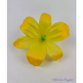 Liliom selyemvirág fej 13 cm - Napsárga