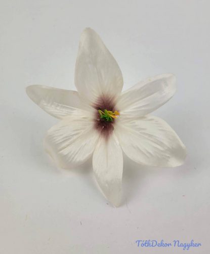 Liliom selyemvirág fej 13 cm - Krém-Mályva