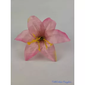 Liliom selyemvirág fej 11 cm - Rózsaszín