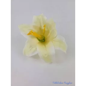 Liliom selyemvirág fej 11 cm - Vaj