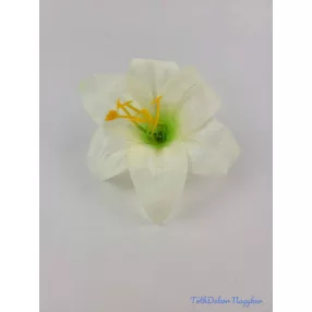 Liliom selyemvirág fej 11 cm - Krém