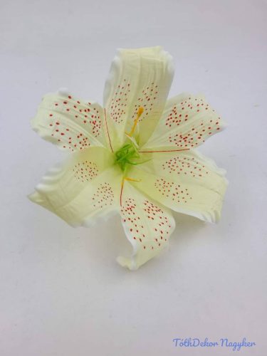 Liliom selyemvirág fej D16cm - Krém