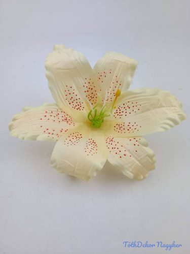 Liliom selyemvirág fej D16cm - Barack