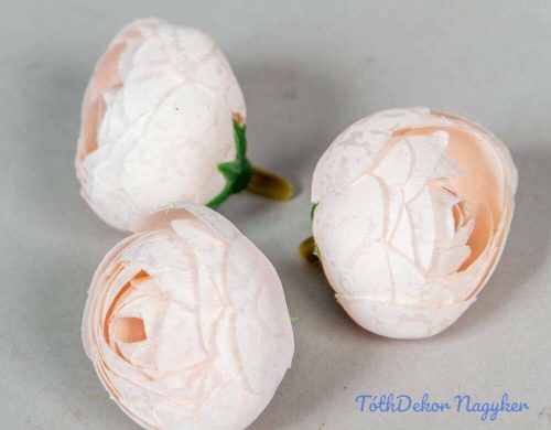 Boglárka fej selyemvirág fej 3 cm - Halvány Rózsaszín