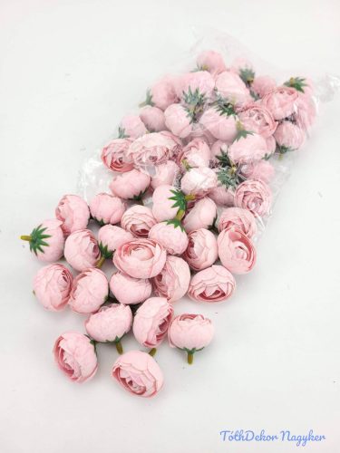 Boglárka fej selyemvirág fej 3 cm - Rózsaszín